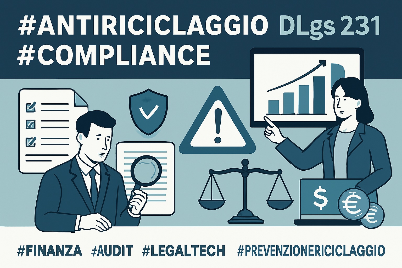 Il riciclaggio di denaro è una minaccia crescente, e la normativa italiana (D.Lgs. 231/2007) impone obblighi rigorosi a professionisti e istituzioni finanziarie.