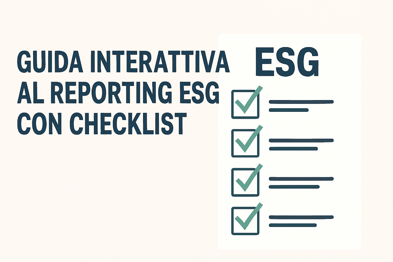 Guida Interattiva al Reporting ESG con Checklist